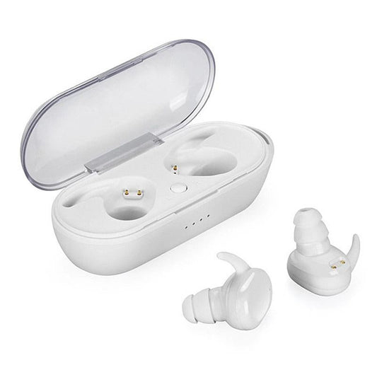 Waterproof Touch Wireless Bluetooth Earphones with Charging Box – White, True Wireless, Sweat-Resistant