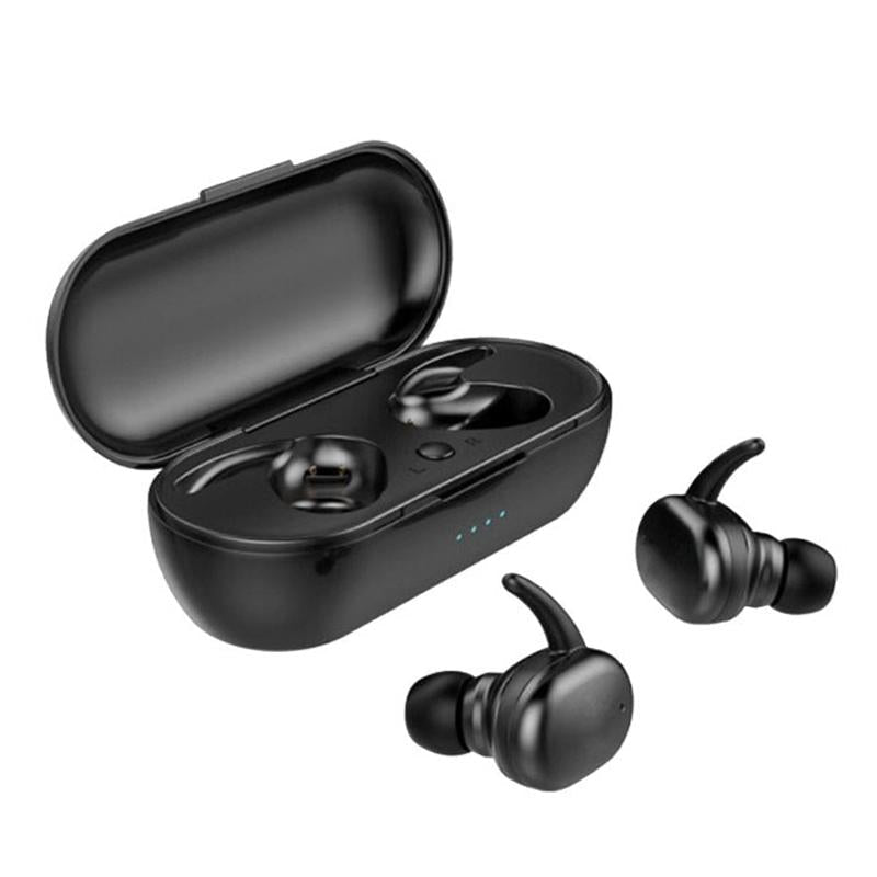 Waterproof Touch Wireless Bluetooth Earphones with Charging Box – White, True Wireless, Sweat-Resistant