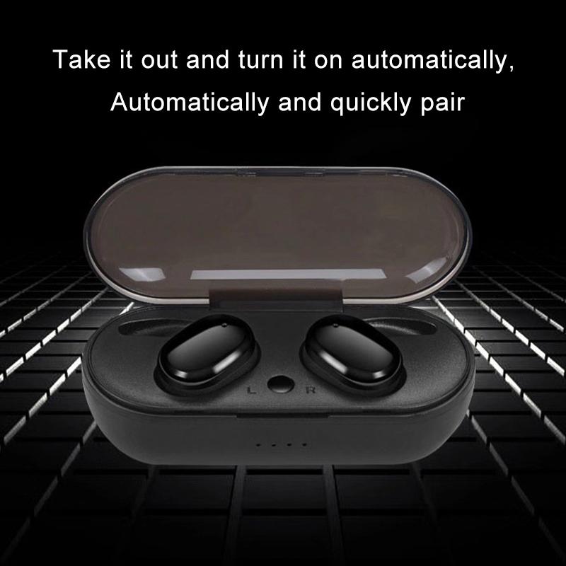 Waterproof Touch Wireless Bluetooth Earphones with Charging Box – White, True Wireless, Sweat-Resistant