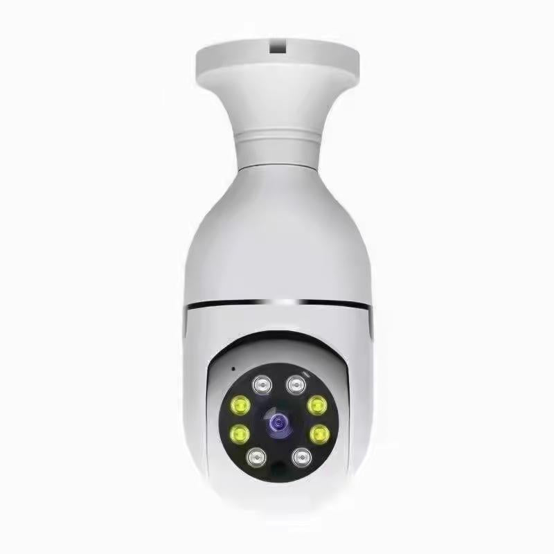 2MP 5G Dual-Band WiFi Bulb Security Camera with Two-Way Audio & Motion Detection – White