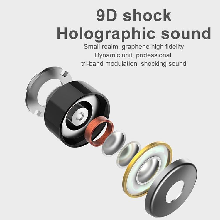 Wireless Bluetooth 5.0 Earphones with 9D Stereo Sound & Charging Case – White