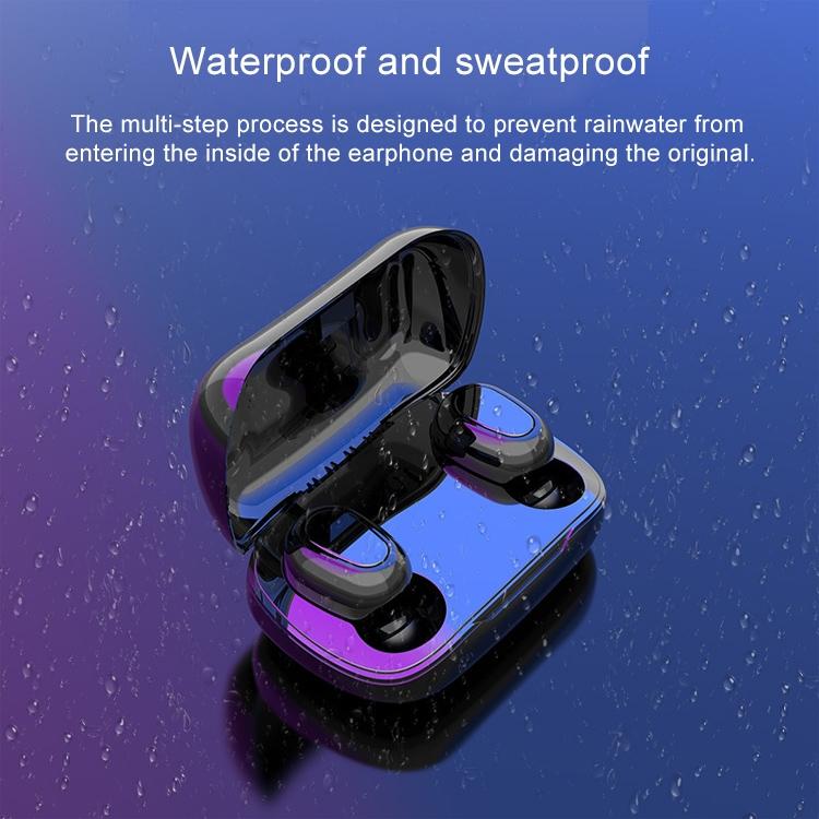 Wireless Bluetooth 5.0 Earphones with 9D Stereo Sound & Charging Case – White