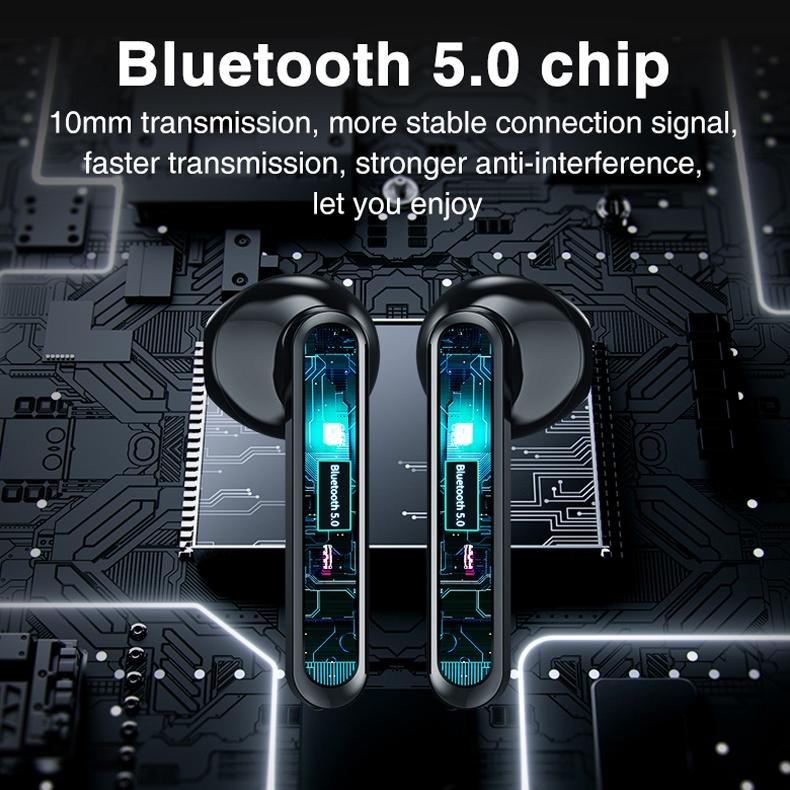 Wireless Bluetooth Earphones with Charging Case & LED Battery Display | True Wireless Stereo Earbuds