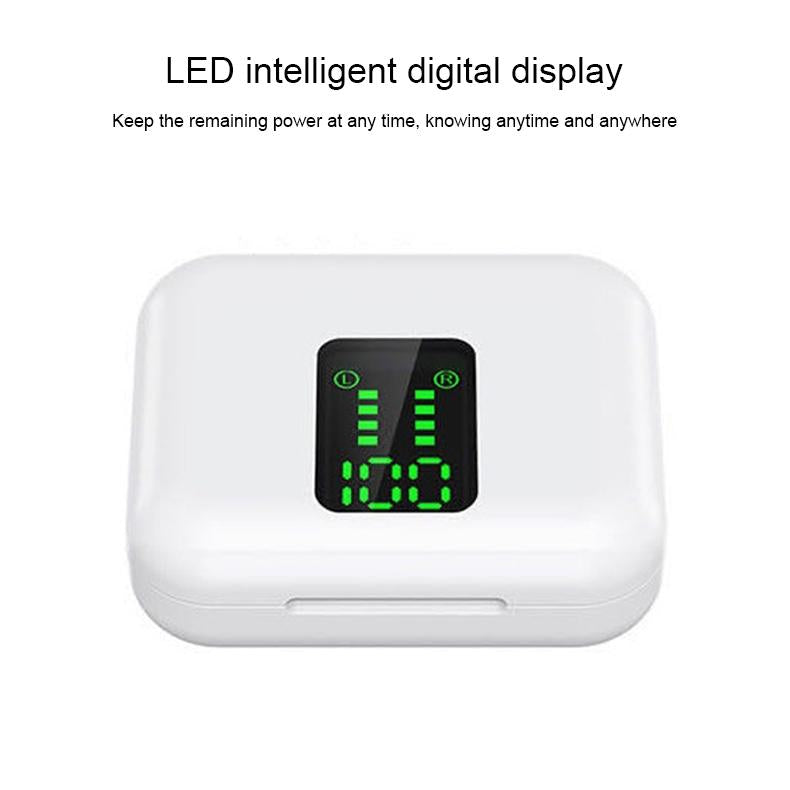 Wireless Bluetooth Earphones with Charging Case & LED Battery Display | True Wireless Stereo Earbuds