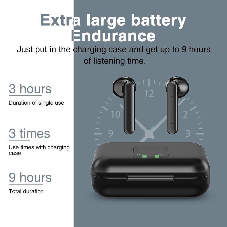 Wireless Bluetooth Earphones with Charging Case & LED Battery Display | True Wireless Stereo Earbuds