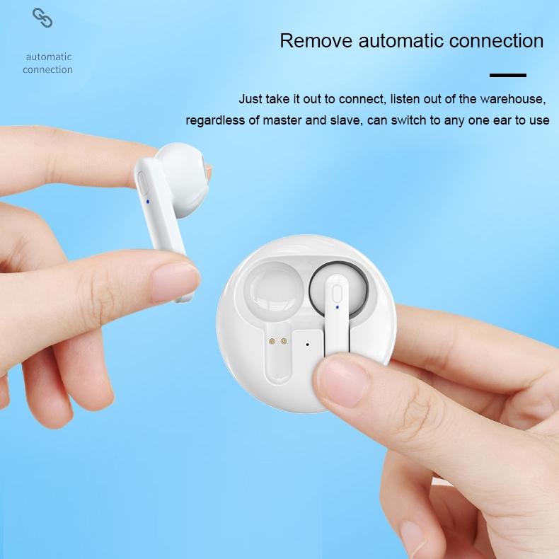 V31 Sight Series Wireless Stereo Bluetooth Earphones – In-Ear TWS Earbuds with Charging Case – White