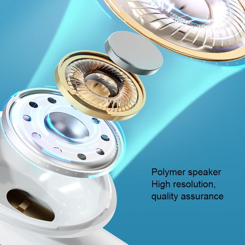 V31 Sight Series Wireless Stereo Bluetooth Earphones – In-Ear TWS Earbuds with Charging Case – White
