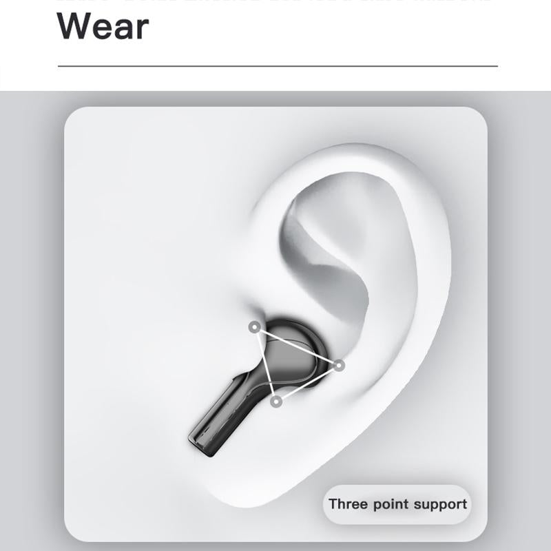 Touch Control Bluetooth Earphones – Wireless TWS Earbuds with Noise Cancellation & Charging Box – White