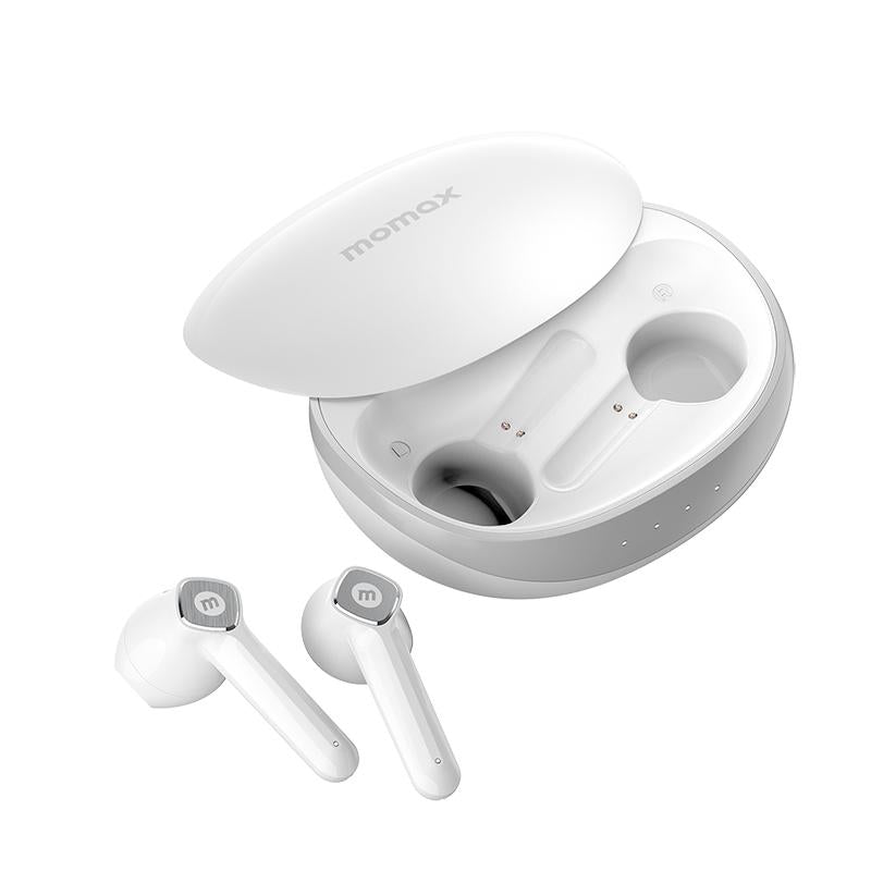 Lite3 True Wireless Noise-Cancelling Earphones – Compact Small Shell Design, White, In-Ear TWS Bluetooth Earbuds