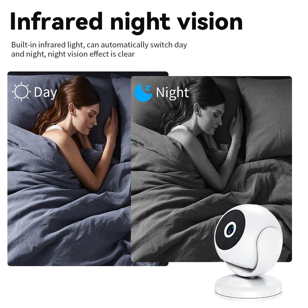 Portable Mini 4K HD Security Camera – Night Vision, White, Compact Home Surveillance
