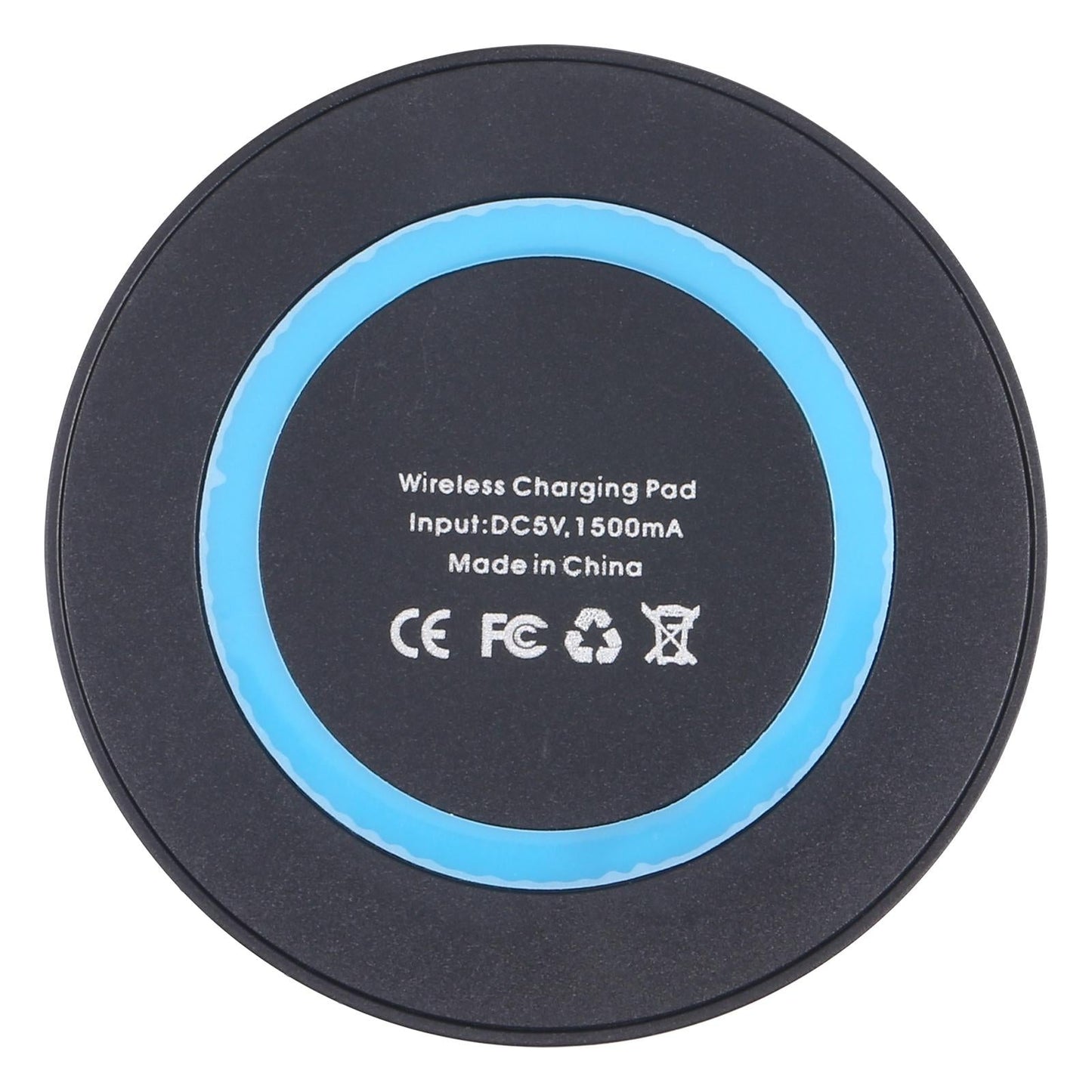 Universal 5W Round Wireless Charger – Fast Charging Pad for Qi-Enabled Devices – White