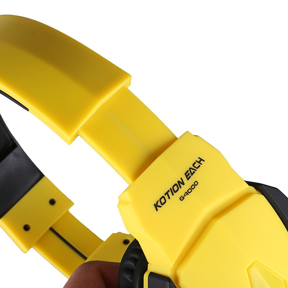 USB Stereo Gaming Headset with Mic & LED – 2.2M Cable, Black/Yellow, Noise Cancelling, Surround Sound