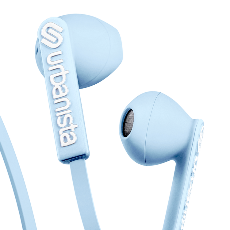 Urbanista San Francisco USB-C Earphones – In-Ear Wired Headphones with Microphone – Skylight Blue