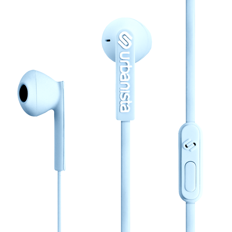 Urbanista San Francisco USB-C Earphones – In-Ear Wired Headphones with Microphone – Skylight Blue