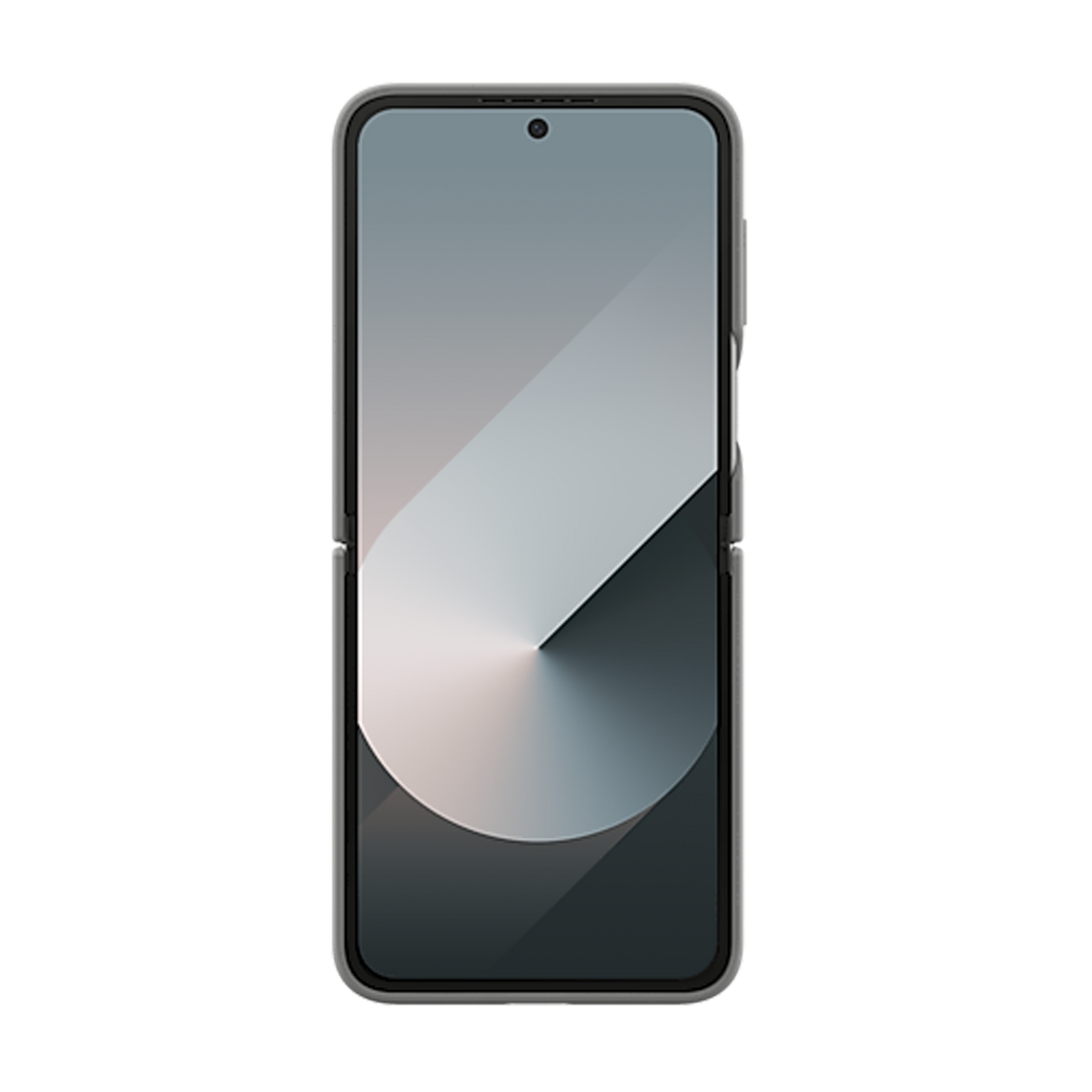Samsung Silicone Case with Ring for Galaxy Z Flip6 – Shockproof Slim Cover – Grey
