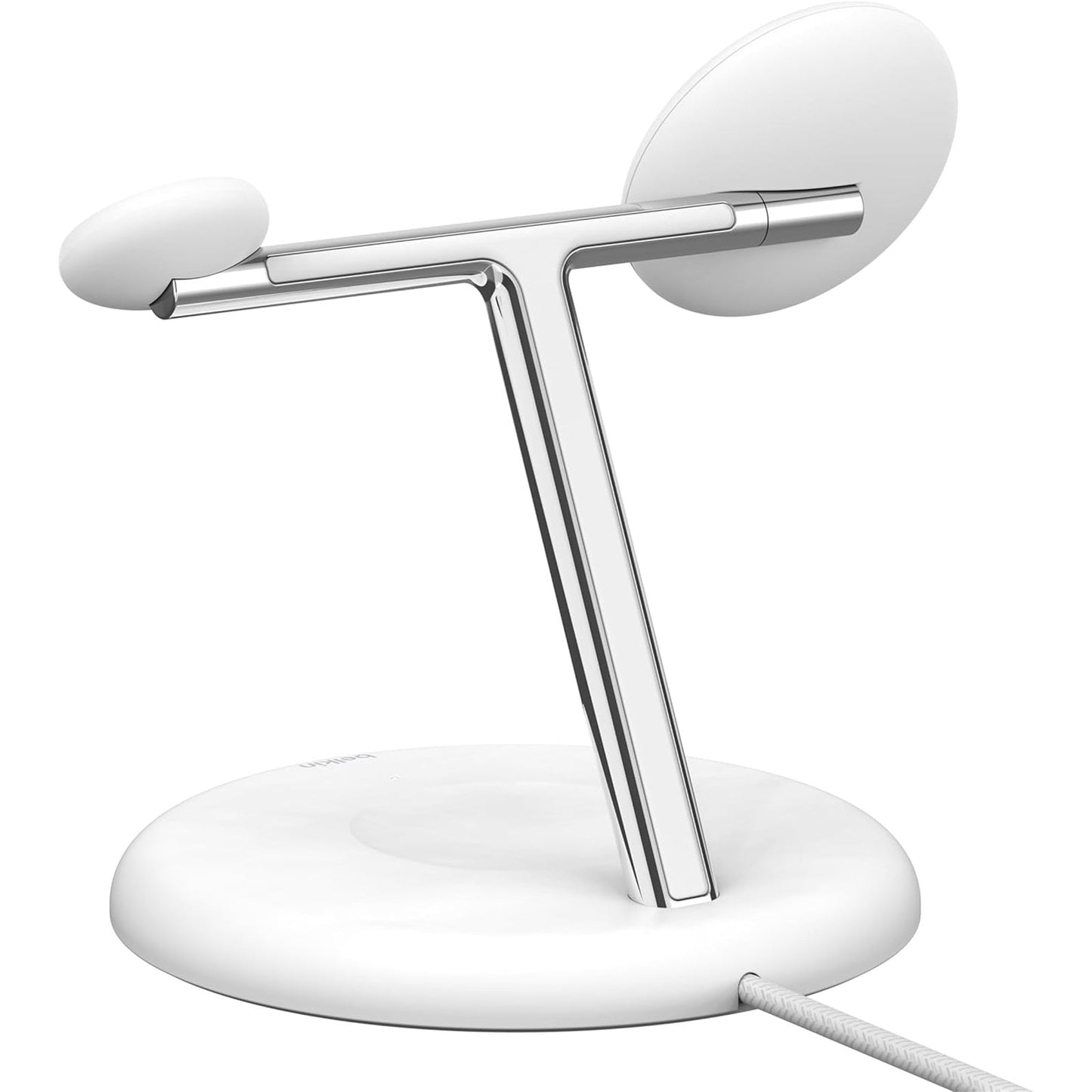 Belkin BoostCharge PRO 3-in-1 Qi2 Wireless Charger Stand – 15W MagSafe Compatible, 2024 Model, White