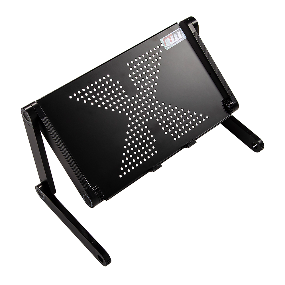 Aluminum Alloy Folding Laptop Stand Desk – Adjustable Bed Tray Table with Mouse Pad Support