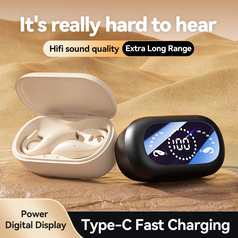 Skin Dolphin M66 Clip-On Bluetooth Earphones – Wireless, 8+ Hour Battery, 15m Range, Durable PC+ABS Build