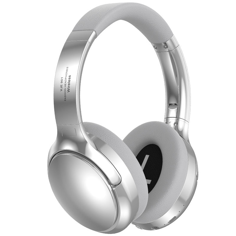 Silver VJE901 Over-Ear Wireless Bluetooth Headphones with Active Noise Cancelling (ANC)
