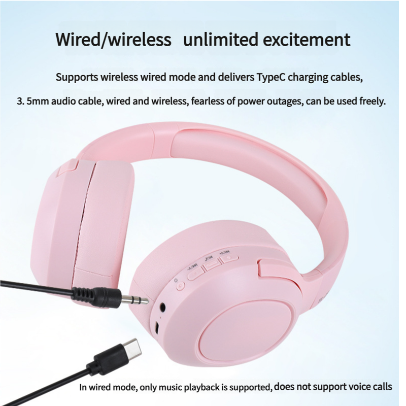 Black TL-29 PRO Over-Ear Bluetooth Headphones – Wireless & Wired, Comfortable & Versatile