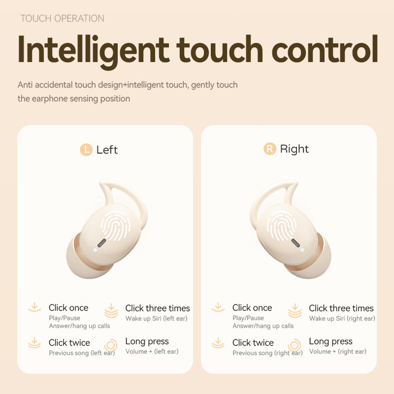 Black Sleep Earphones – Ultra-Comfortable Mini In-Ear Headphones for Side Sleepers & Night Use