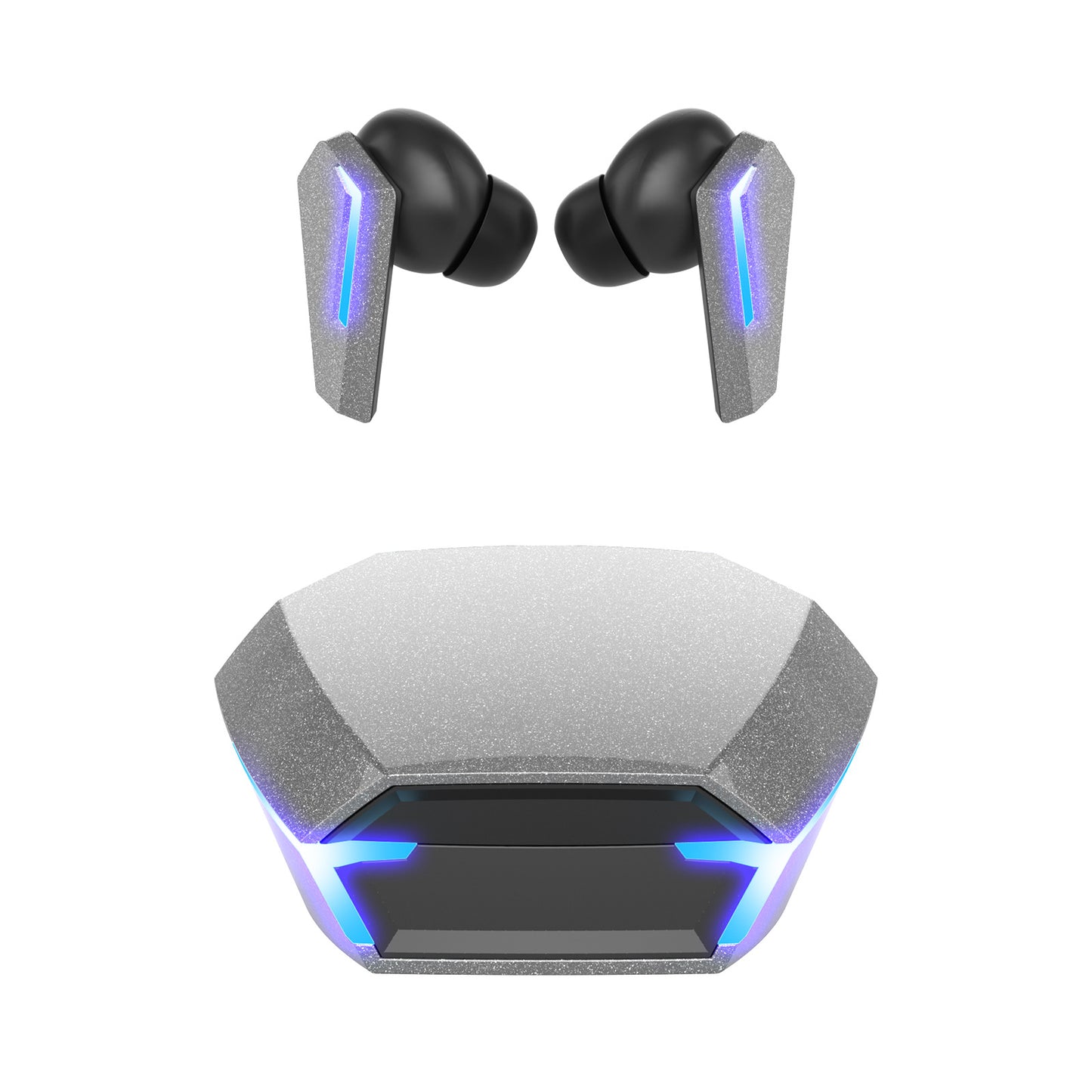 Silver Wireless Gaming Earbuds – Bluetooth 5.2, Low Latency, 3D Stereo Sound