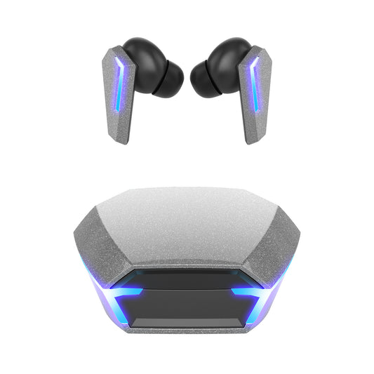 Silver Wireless Gaming Earbuds – Bluetooth 5.2, Low Latency, 3D Stereo Sound