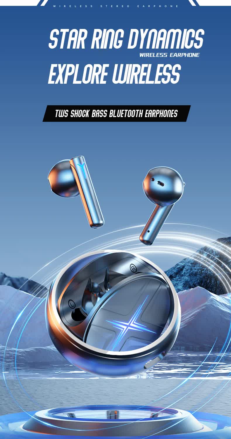 Pink Bluetooth 5.3 Wireless Earbuds – Hi-Fi Audio, Fingerprint Touch Controls, Comfortable In-Ear Fit