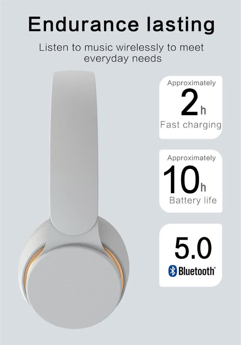 Dark Green Wireless Bluetooth Headphones – Noise Reduction, Heavy Bass, Long Battery Life, TF Card Support