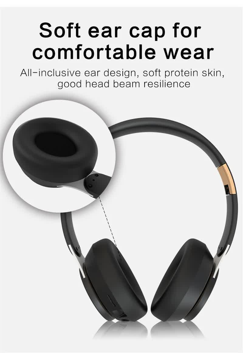 Dark Green Wireless Bluetooth Headphones – Noise Reduction, Heavy Bass, Long Battery Life, TF Card Support