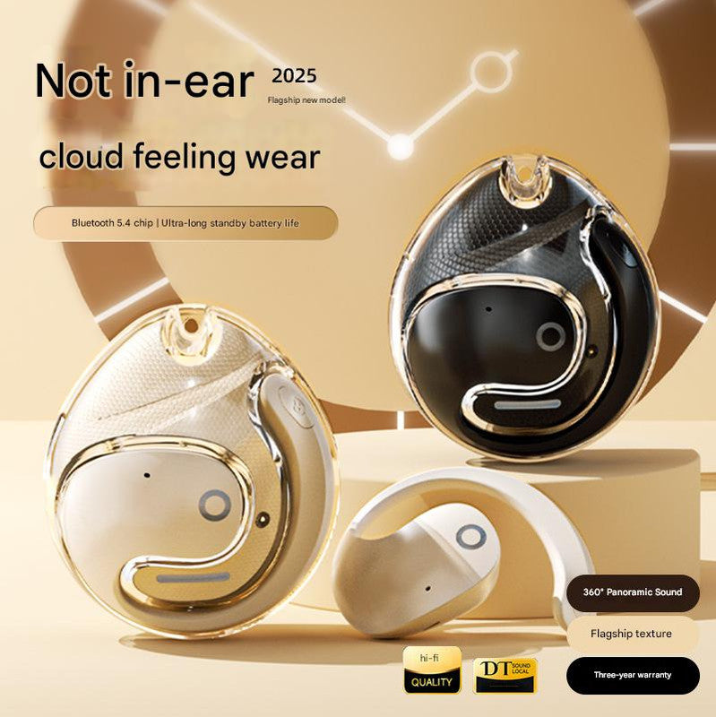 Bone Conduction Wireless Earbuds – 360° Open-Ear Design, Hi-Fi Sound & Fitness Tracking – Purple