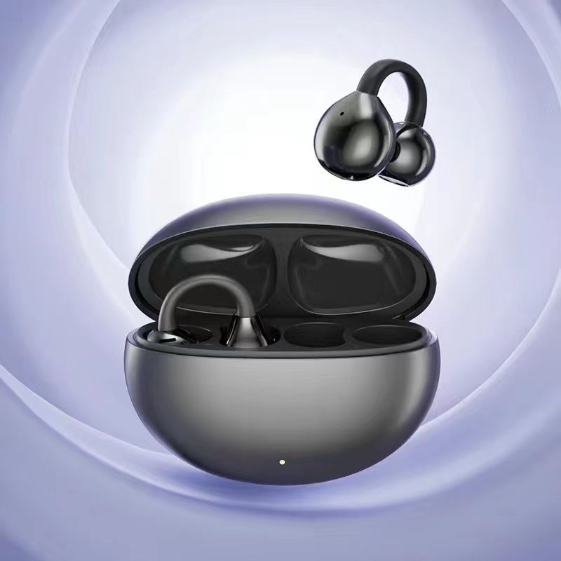 Stylish TWS Wireless Earbuds – Real-Time AI Translation, Immersive Sound & Touch Controls – Gray