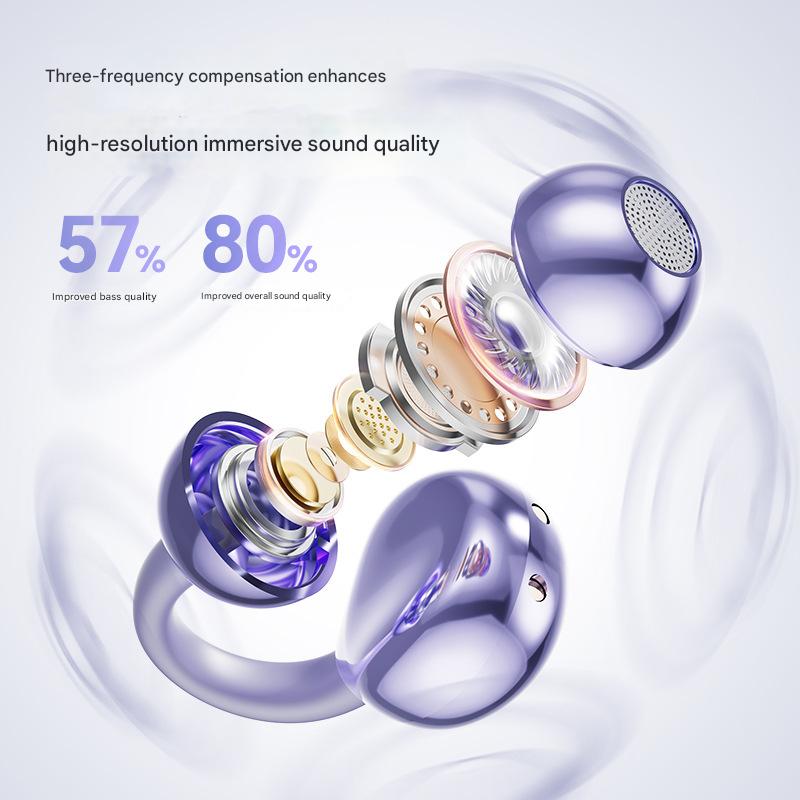 Stylish TWS Wireless Earbuds – Real-Time AI Translation, Immersive Sound & Touch Controls – Gray