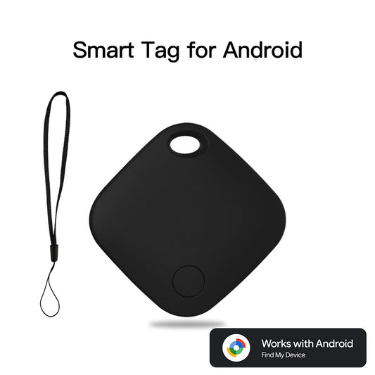 Black Smart Item Locator Tag for Android – Google Find My Device Compatible, Anti-Lost Bluetooth Tracker