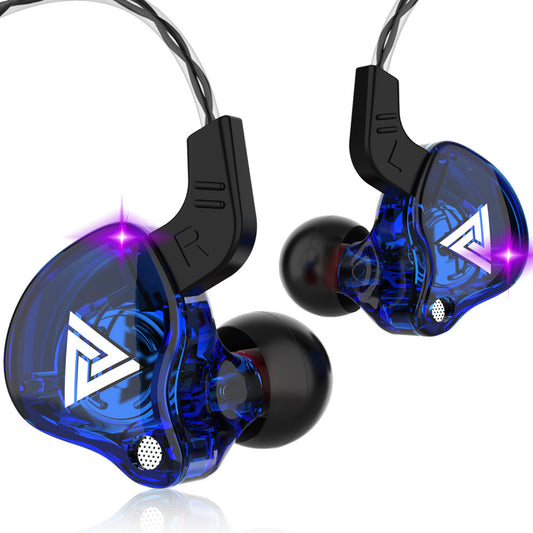 Hi-Res Audio In-Ear Monitor Earphones with Mic – Ergonomic Design, Dynamic Driver, 3.5mm Jack – Blue