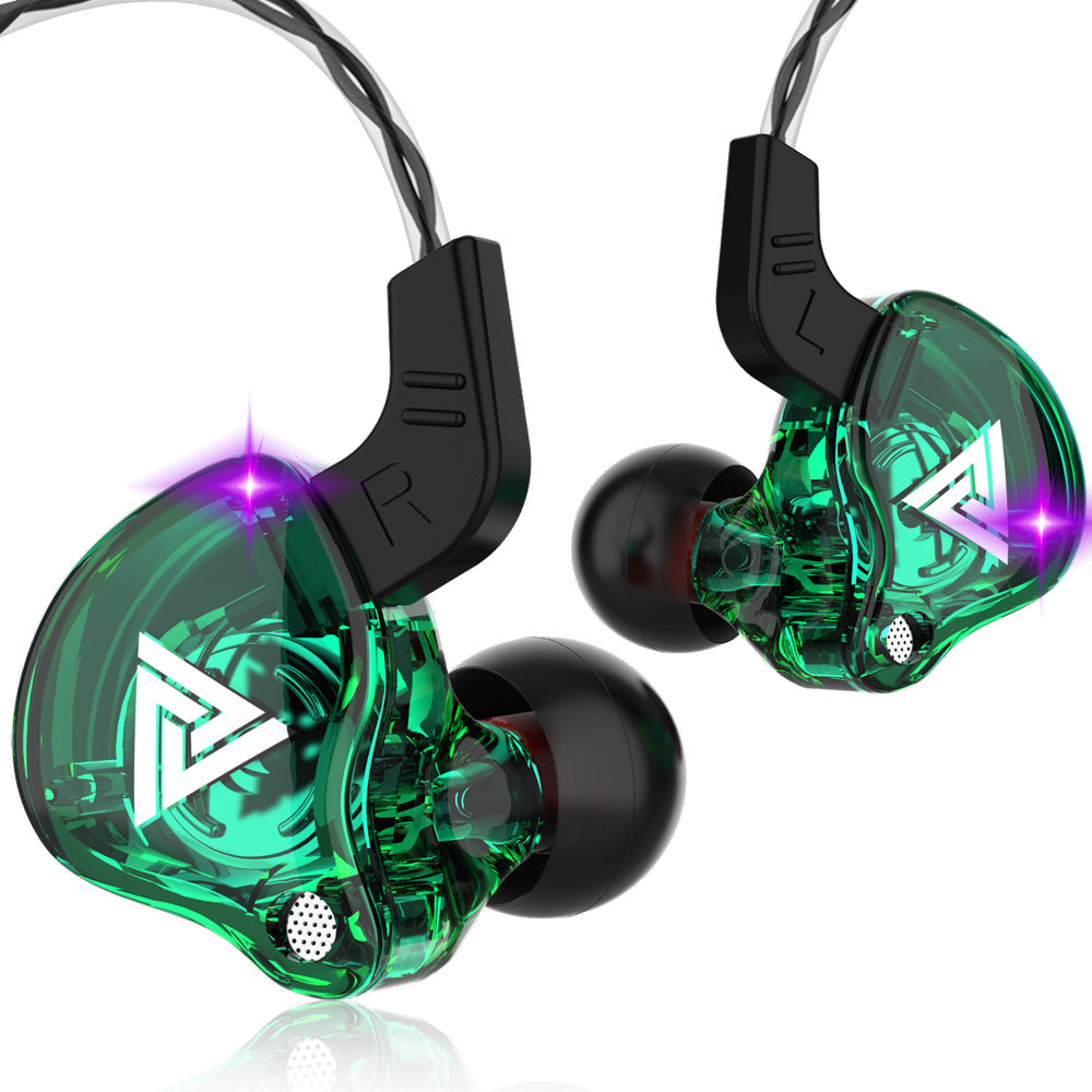 Green Hi-Res Audio In-Ear Monitor Earphones – Ergonomic Design, Dynamic Driver, with Mic & 3.5mm Jack