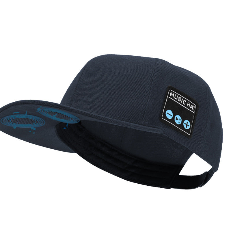 Wireless Bluetooth 5.0 Music Hat – Outdoor Speaker Cap with Mic, Sun Protection & Breathable Fabric – Navy Blue
