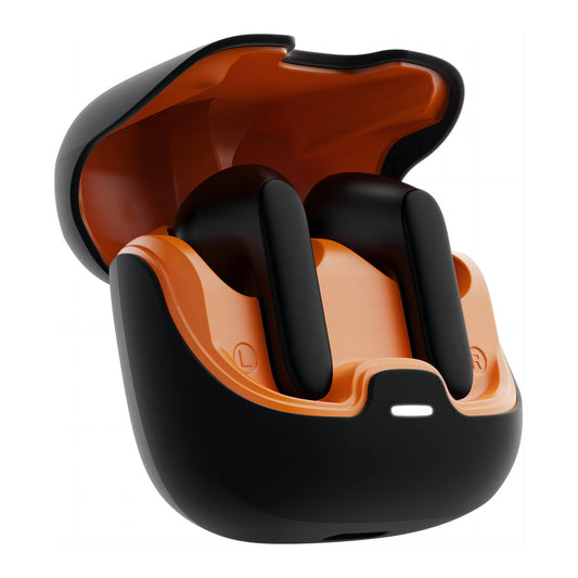 TWS Bluetooth 5.3 Earbuds with Quad Mic Noise Cancellation – 100H Playtime, 45ms Low Latency, Fast Charging – Black