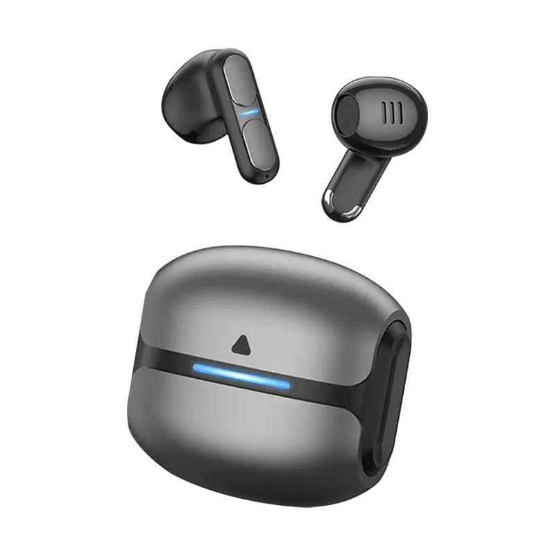 TWS Wireless Earbuds – Bluetooth 5.3, 13mm Dynamic Drivers, 21H Battery Life, LED Display Charging Case – Grey