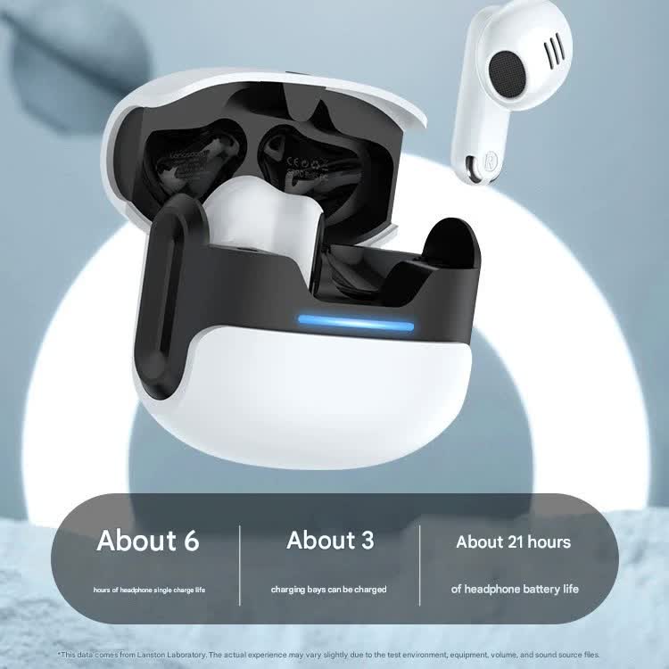 TWS Wireless Earbuds – Bluetooth 5.3 with 13mm Drivers, 21H Battery Life, LED Charging Case – Beige