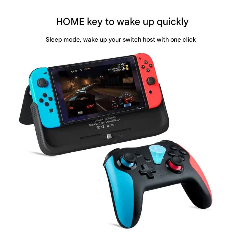Wireless Bluetooth 4.0 Pro Gaming Controller – Multi-Platform Compatible, 6-Axis Gyroscope, Turbo Function – Black/Blue/Red