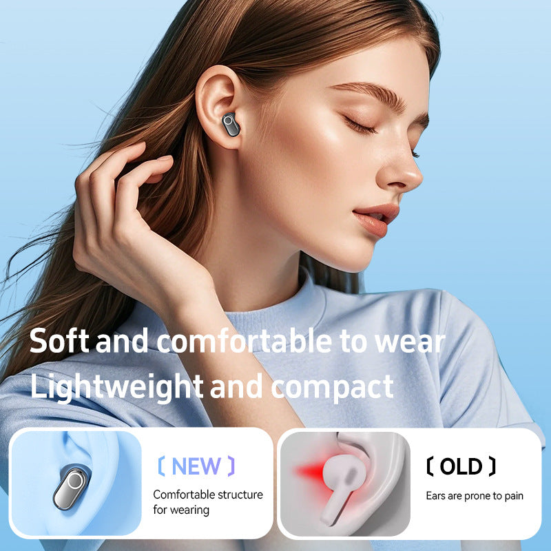 Feather-Light TWS Bluetooth 5.4 Earbuds – Hi-Fi Sound, LED Display Case, 60H+ Playtime, Touch Control – Beige