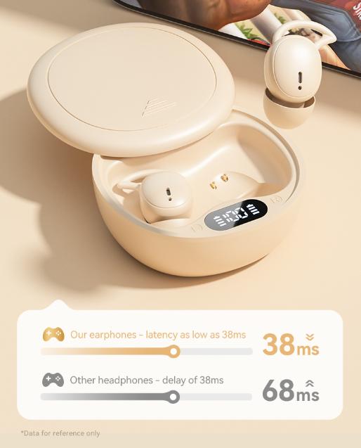 Ultra-Comfort Wireless Sleep Earbuds – Bluetooth 5.4, Hi-Res Audio, 60H Playtime, Noise-Isolating In-Ear Headphones for Side Sleepers – Black