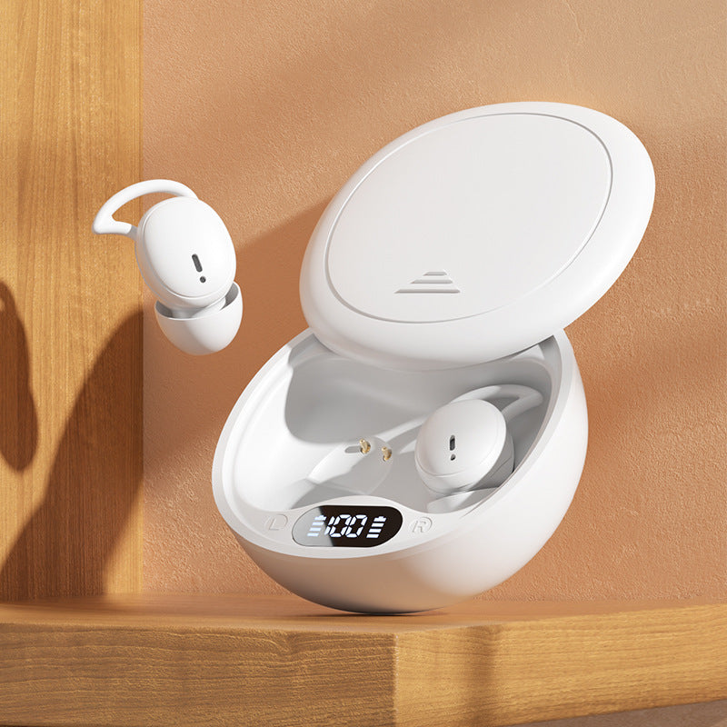 White Wireless Sleep Earbuds – Bluetooth 5.4, Hi-Res Audio, Noise Isolation, 60H Battery Life – Ultra-Comfort Design for Side Sleepers