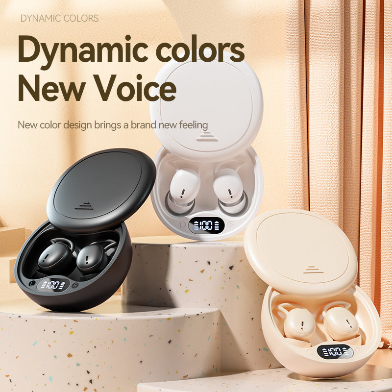 White Wireless Sleep Earbuds – Bluetooth 5.4, Hi-Res Audio, Noise Isolation, 60H Battery Life – Ultra-Comfort Design for Side Sleepers