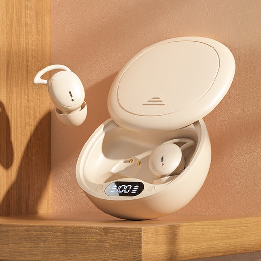 Beige Ultra-Comfort Wireless Sleep Earbuds – Bluetooth 5.4, Hi-Res Audio, Noise Isolation, 60H Playtime for Side Sleepers