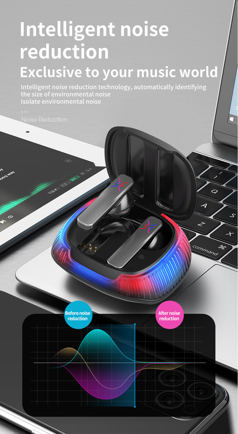 Smart AI Translator Earbuds – Bluetooth 5.3, Noise Reduction, LED Display Charging Case – White