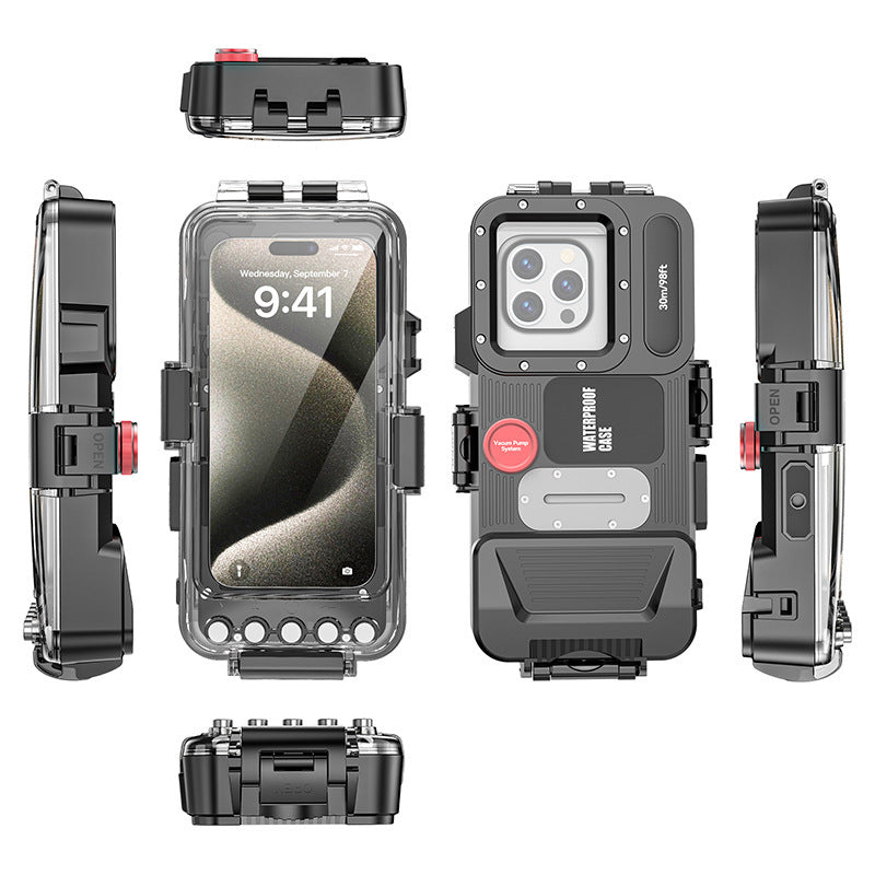 Universal 30M Waterproof Bluetooth Diving Case – Underwater Phone Housing for Apple & Samsung Devices