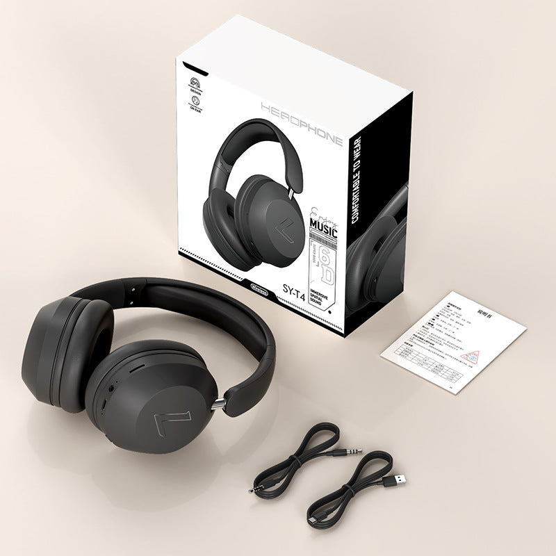 SY-T4 Bluetooth Over-Ear Headphones – Wireless Music Headset with Long Battery Life & Universal Phone Compatibility – Black