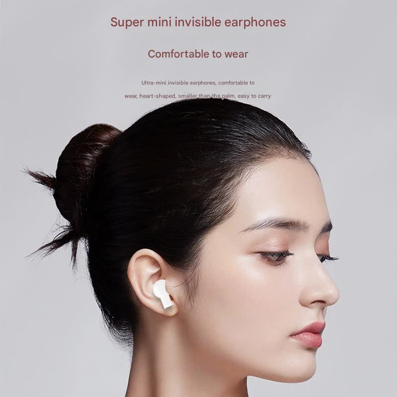 Mini Bluetooth 5.3 True Wireless Earbuds – Capsule Heart Case, Touch Control, Auto-Pairing – Blue